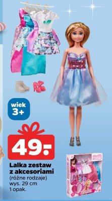 Lalka zestaw z akcesoriami 29 cm różne rodzaje promocja w Netto