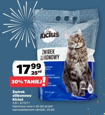 Żwirek silikonowy 3,8 l Kiciuś promocja