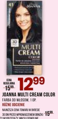 Farba Joanna Multi Cream Color do włosów, 1 op, różne odcienie promocja w Drogerie Natura