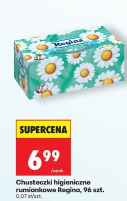 Chusteczki higieniczne rumiankowe Regina, 96 szt. promocja w Biedronka