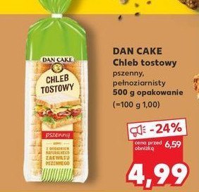 Chleb tostowy pełnoziarnisty Dan cake promocja w Leclerc