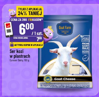 Ser kozi w plastrach Euroser Dairy Goat Cheese promocja w POLOmarket