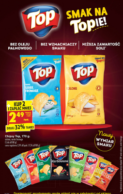 Chipsy o smaku paprykowym Top chips sticks Top (biedronka) promocja