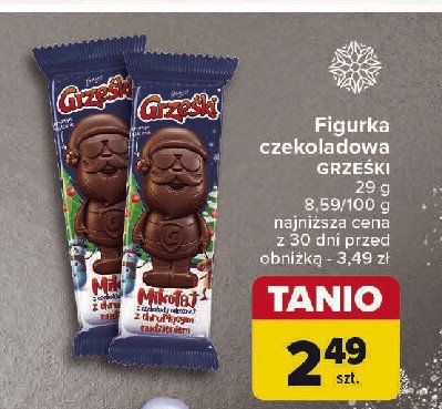 Figurka czekoladowa zając Grześki promocja w Carrefour