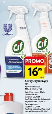 Spray czyszczący CIF wybrane rodzaje promocja w Intermarche