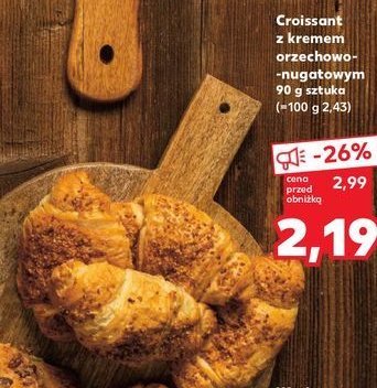 Croissant z kremem orzechowo-nugatowym promocja