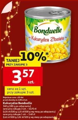 Kukurydza Bonduelle promocja w Auchan