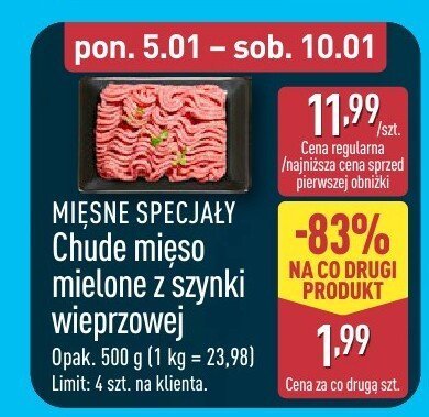 Mięso mielone promocja w Aldi