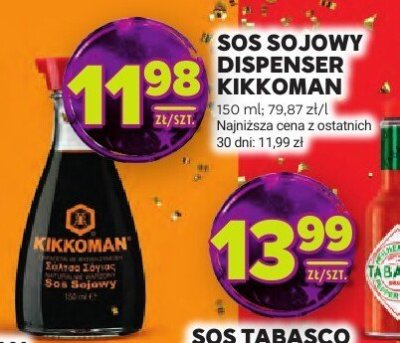 Sos sojowy dispenser Kikkoman promocja w Stokrotka