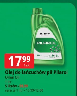 Olej do łańcuchów pił Pilarol promocja w Leclerc