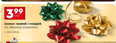 Zestaw rozetek i wstążek do dekoracji prezentów promocja w Biedronka