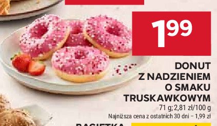 Donut truskawkowy z posypką promocja