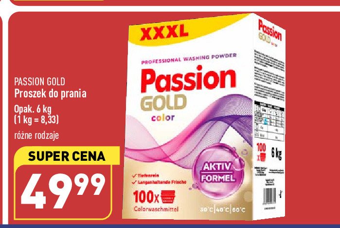 Proszek do prania color Passion gold promocja