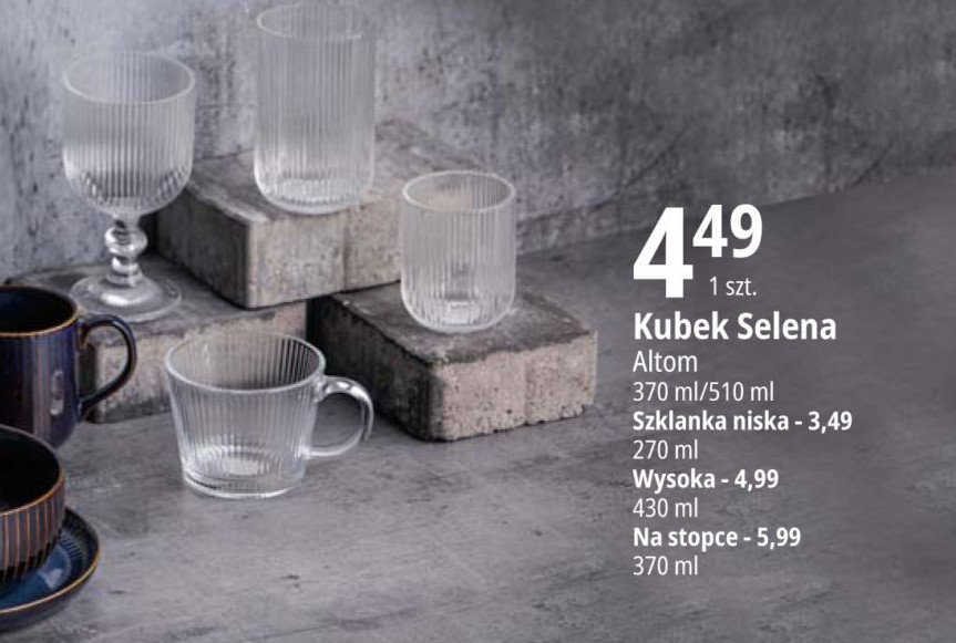 Szklanka na stopce 370 ml Altom design promocja