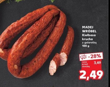 Kiełbasa krucha Madej & wróbel promocja w Kaufland