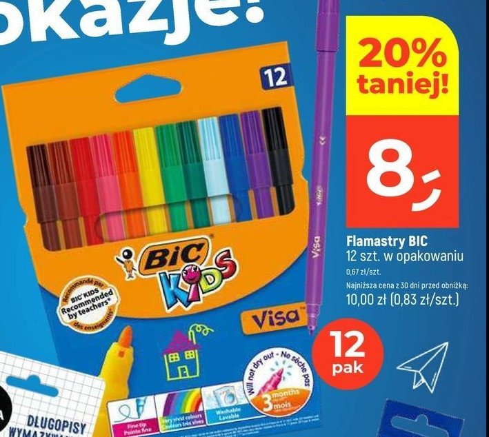 Flamastry visa Bic promocja