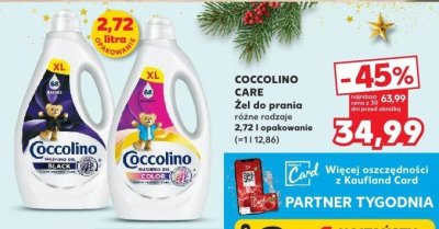 Żel do prania COCCOLINO CARE różne rodzaje 2,72 l promocja w Kaufland