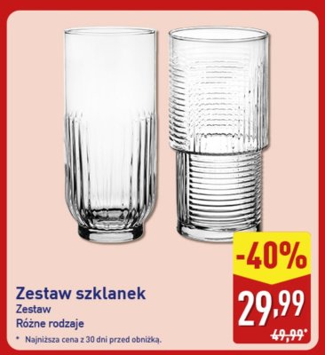 Zestaw szklanek Aldi promocja w Aldi