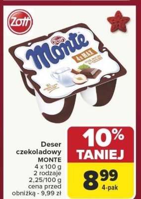 Deser czekoladowy MONTE promocja w Carrefour