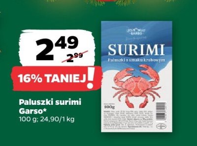 Paluszki surimi Garso promocja w Netto