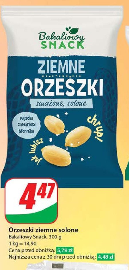 Orzeszki ziemne smażone solone Bakaliowy snack promocja w Dino