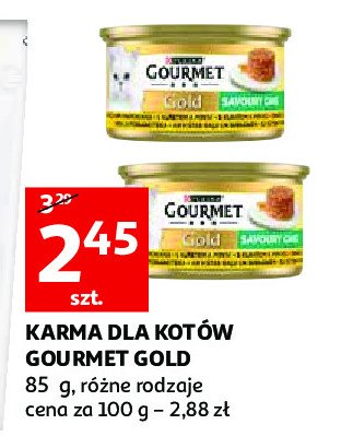 Karma dla kota kaczka i indyk w brązowym sosie Purina gourmet gold promocje