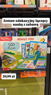 Zestaw edukacyjny Mówiące Pióro 500 pytań promocja w Biedronka