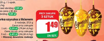 Figurka szyszka z likierem 2 rodzaje promocja w Dino