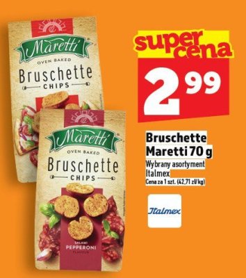 Chipsy Bruschette Maretti 70 g promocja w TOPAZ