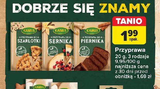 Przyprawa do szarlotki Kamis promocja w Carrefour