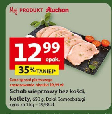 Schab wieprzowy bez kości, kotlety promocja w Auchan