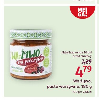 Pasta warzywna suszony pomidor i żurawina Wa żywo na pieczywo promocja