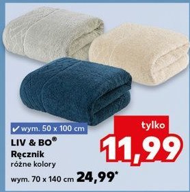 Ręcznik kąpielowy 70 x 140 cm Liv & bo promocja w Kaufland