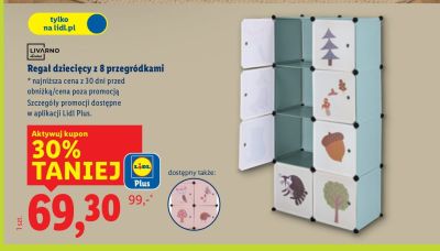 Regał dziecięcy z 8 przegródkami  promocja w Lidl