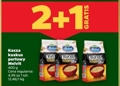 Kasza kuskus perłowy 400 g 2+1 GRATIS promocja w Netto