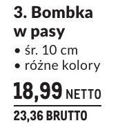 Bombka w pasy dekoracja świąteczna śr. 10 cm różne kolory promocja w Makro