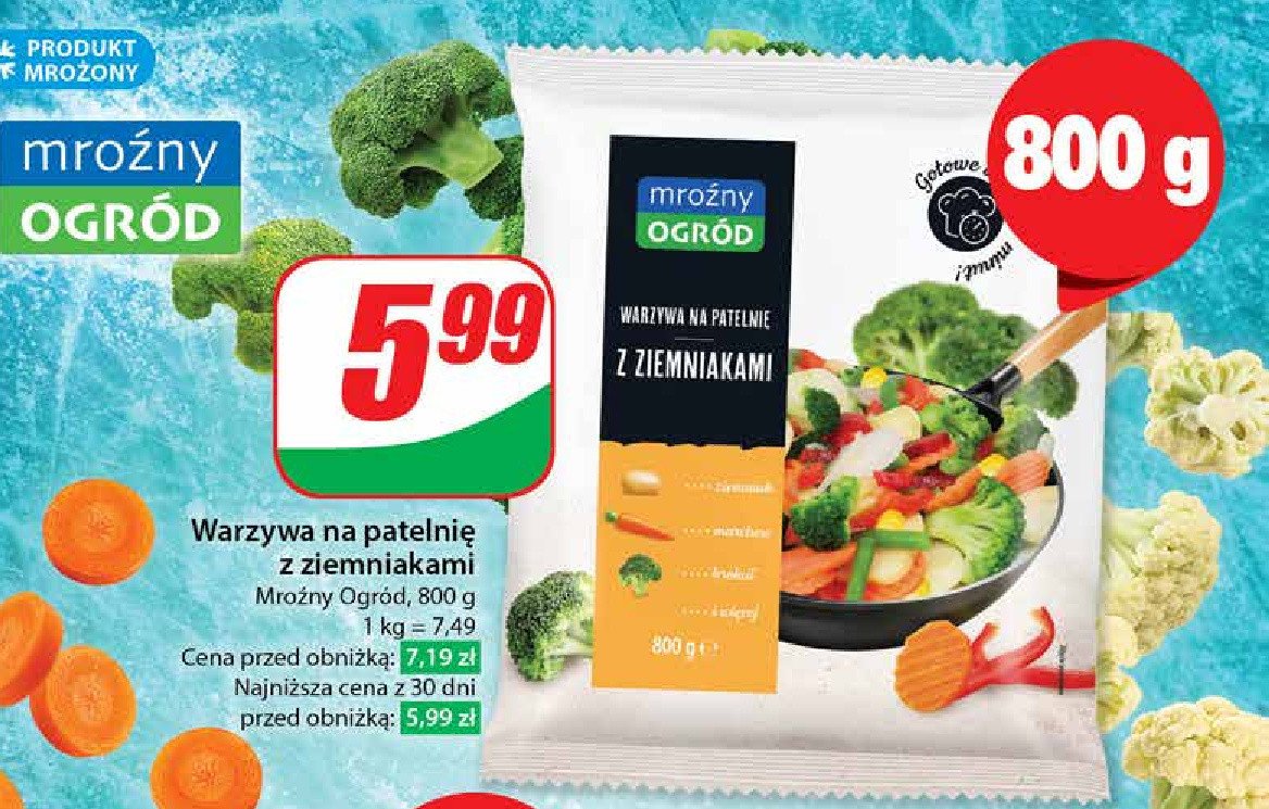 Warzywa na patelnie z ziemniakami Mroźny ogród promocja w Dino