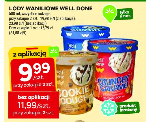 Lody cookie dough Well done promocja