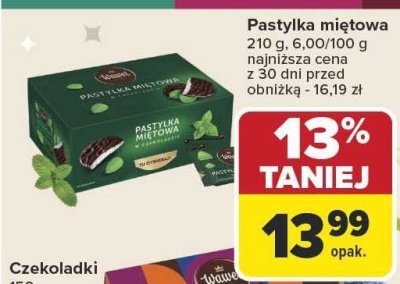 Pastylka miętowa Wawel promocja w Carrefour