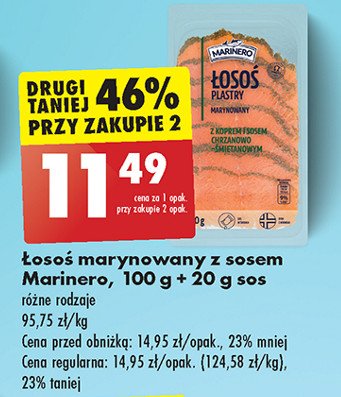 Łosoś koper z sosem chrzanowo-śmietanowym Marinero promocja