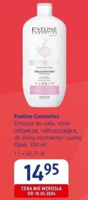 Emulsja do ciała Eveline Cosmetics, silnie odżywcza, natłuszczająca, do skóry normalnej i suchej promocja w Drogerie DM