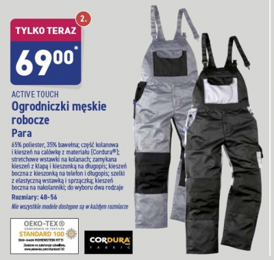 Ogrodniczki m臋skie robocze rozm. 48-56 Active touch promocja