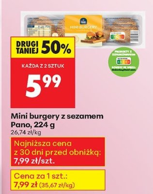 Mini burgery z sezamem  promocja w Biedronka