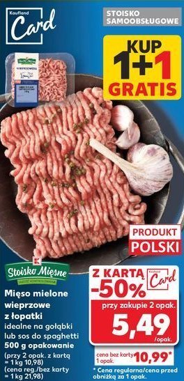 Mięso mielone wieprzowe z łopatki Stoisko mięsne promocja