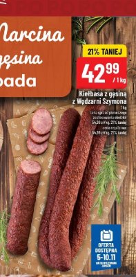 Kiełbasa z gęsiną z Wędzarni Szymona promocja w POLOmarket