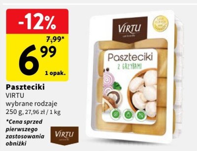 Paszteciki Virtu z grzybami promocja w Intermarche