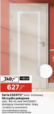 Drzwi skrzydło pokojowe ESENTO kremowy 80 cm Artens promocja w Leroy Merlin
