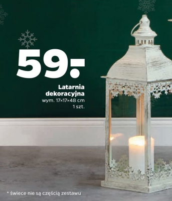 Latarnia dekoracyjna 17 x 17 x 48 cm promocja