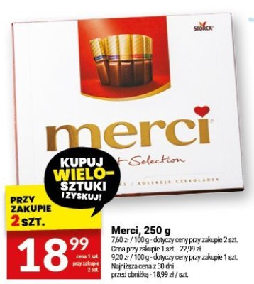 Czekolada Merci, 250 g promocja w Twój Market