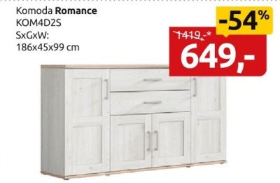 Komoda Romance KOM4D2S promocja w Black Red White